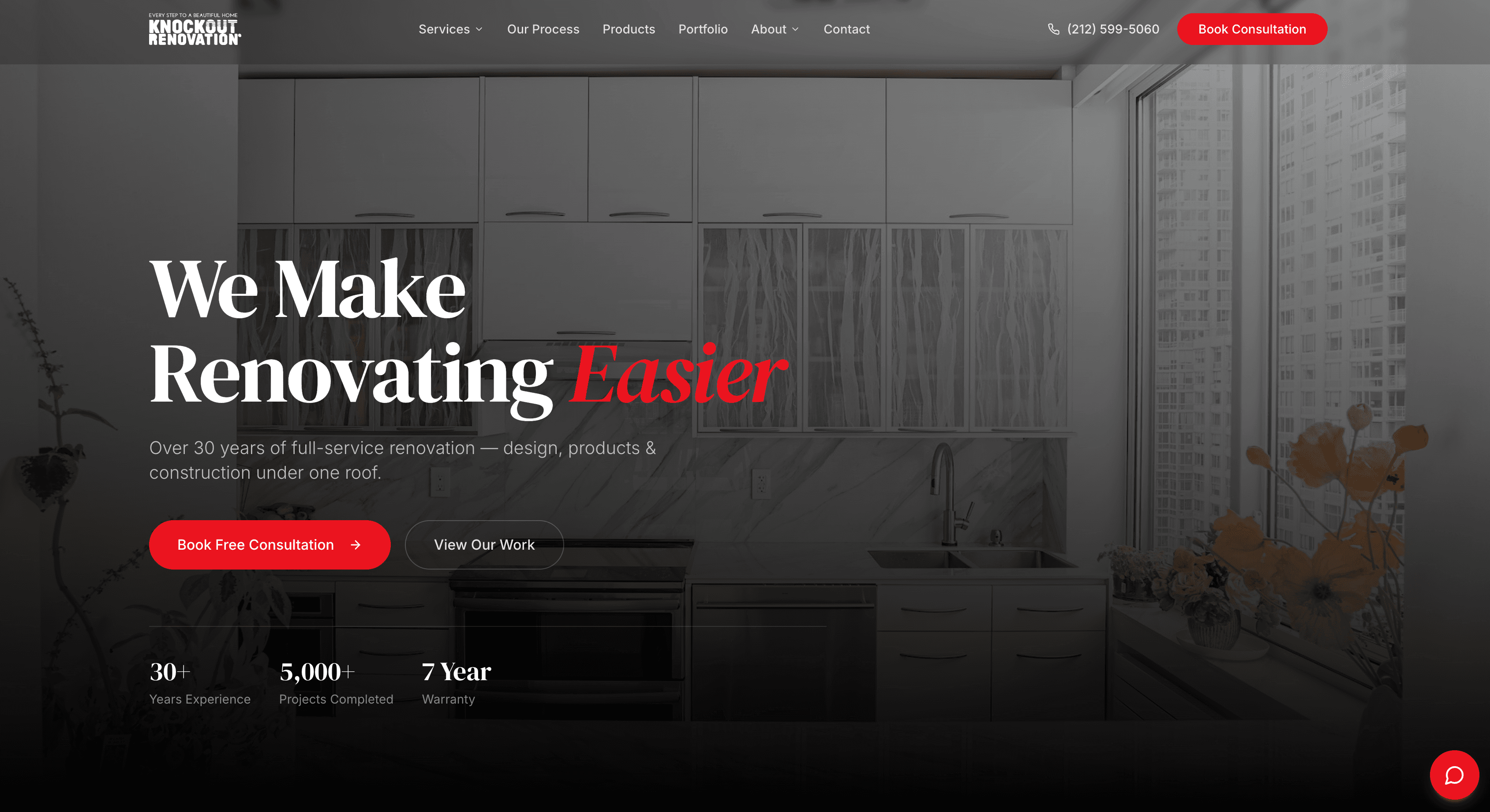 Knockout Renovation homepage